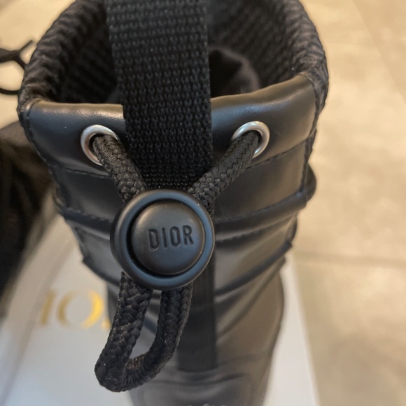 CHRISTIAN DIOR Black Leather/Mesh Resille Dior Solar Flat Boot Size 38/8 - Picture 15 of 15